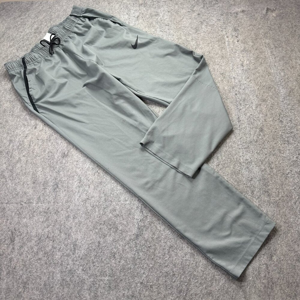 Nike Team Woven Track Pants Men XL Gray Training Ankle Zip 30" CU4957